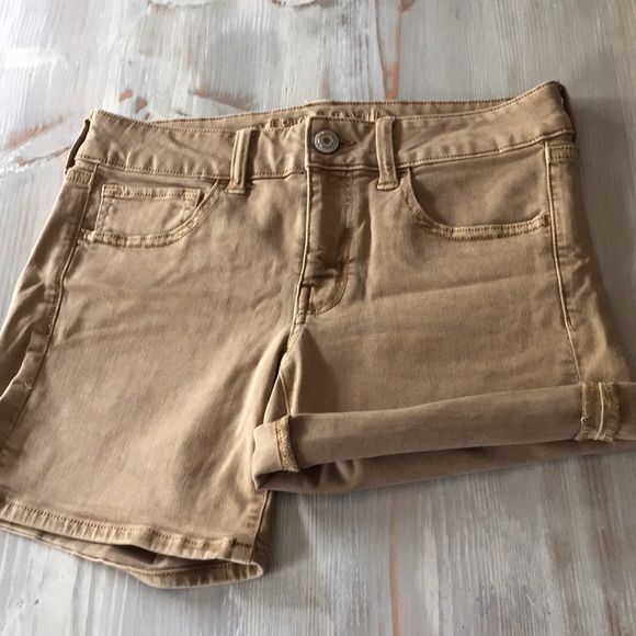 American Eagle Outfitters Pants - American Eagle Outfitters Beige Denim Shorts Midi
